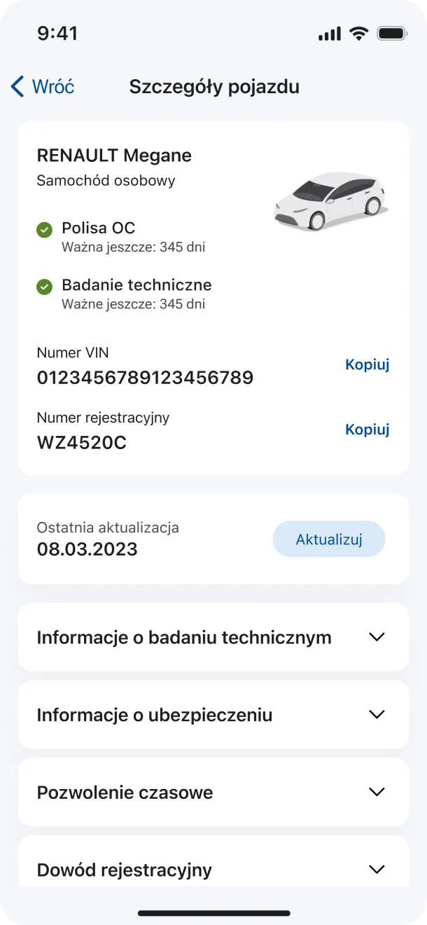 mobywatel moje pojazdy