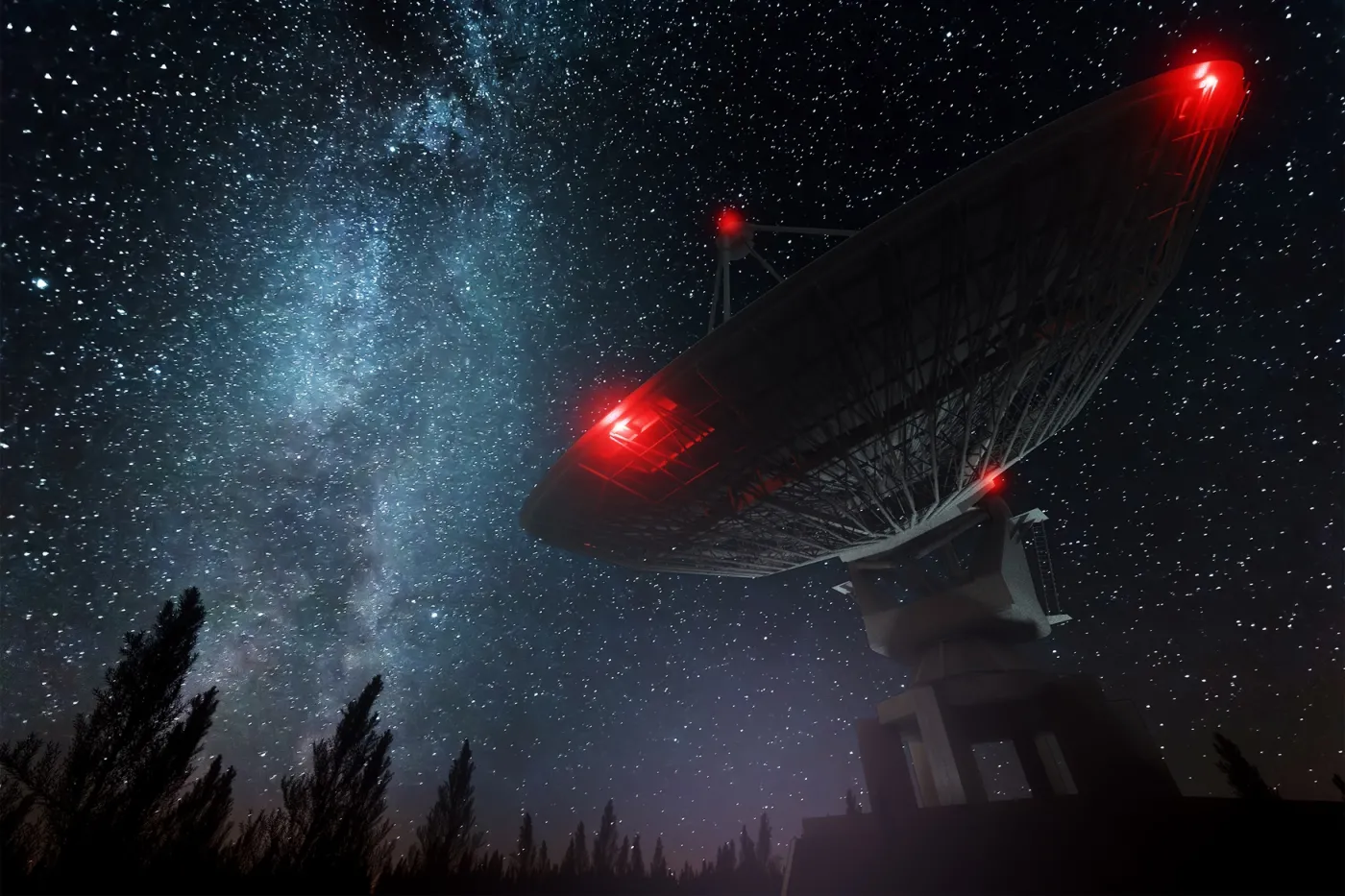 teleskop, niebo, noc, gwiazdy, kosmos