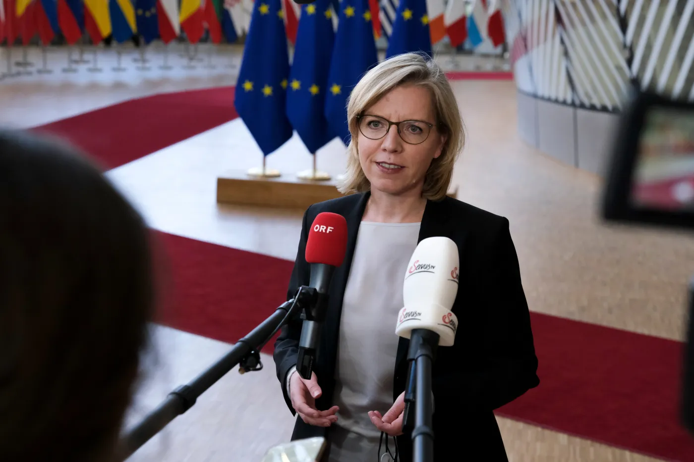 Minister,Leonore,Gewessler,Arrives,To,Attends,In,An,Emergency,Meeting