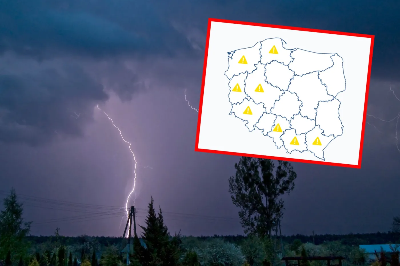 IMGW ostrzega przed burzami. Alerty w ośmiu województwach