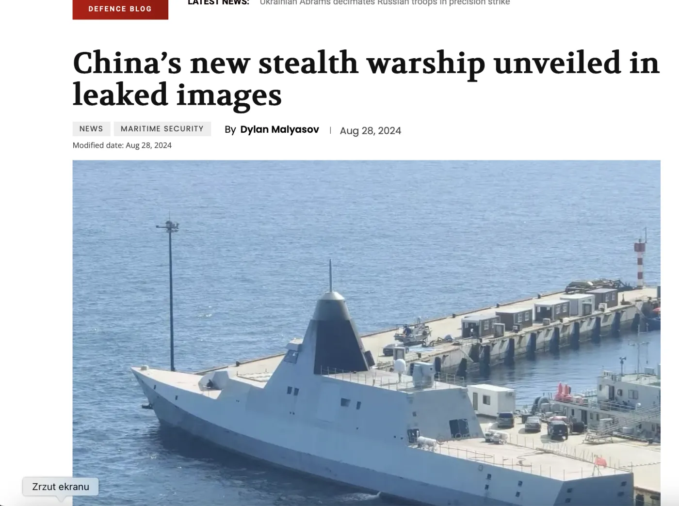 Chińska korweta "stealth"