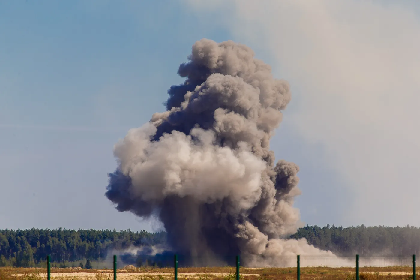 An,Explosion,After,A,Bombing,At,A,Military,Airfield.