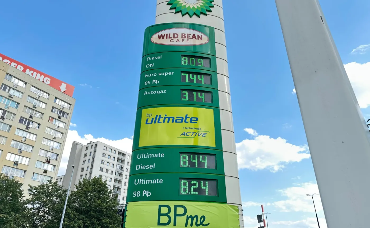 Ceny na stacji paliw BP