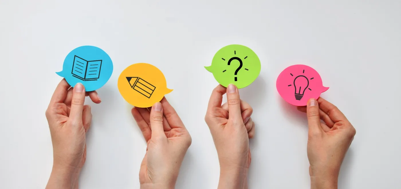A,Creative,Concept,Of,Education,And,Learning.,Speech,Bubbles,Contain