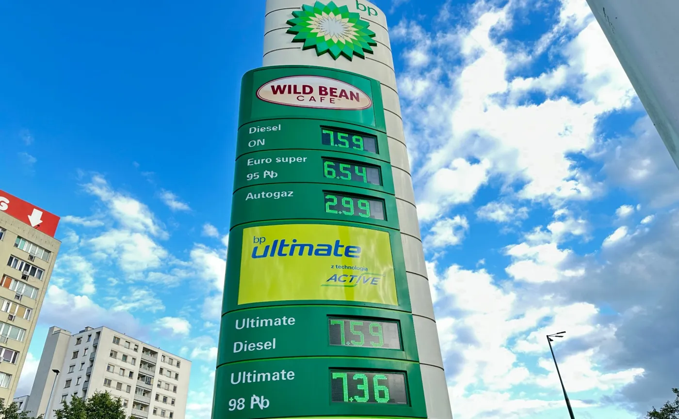 Ceny paliw na stacji BP