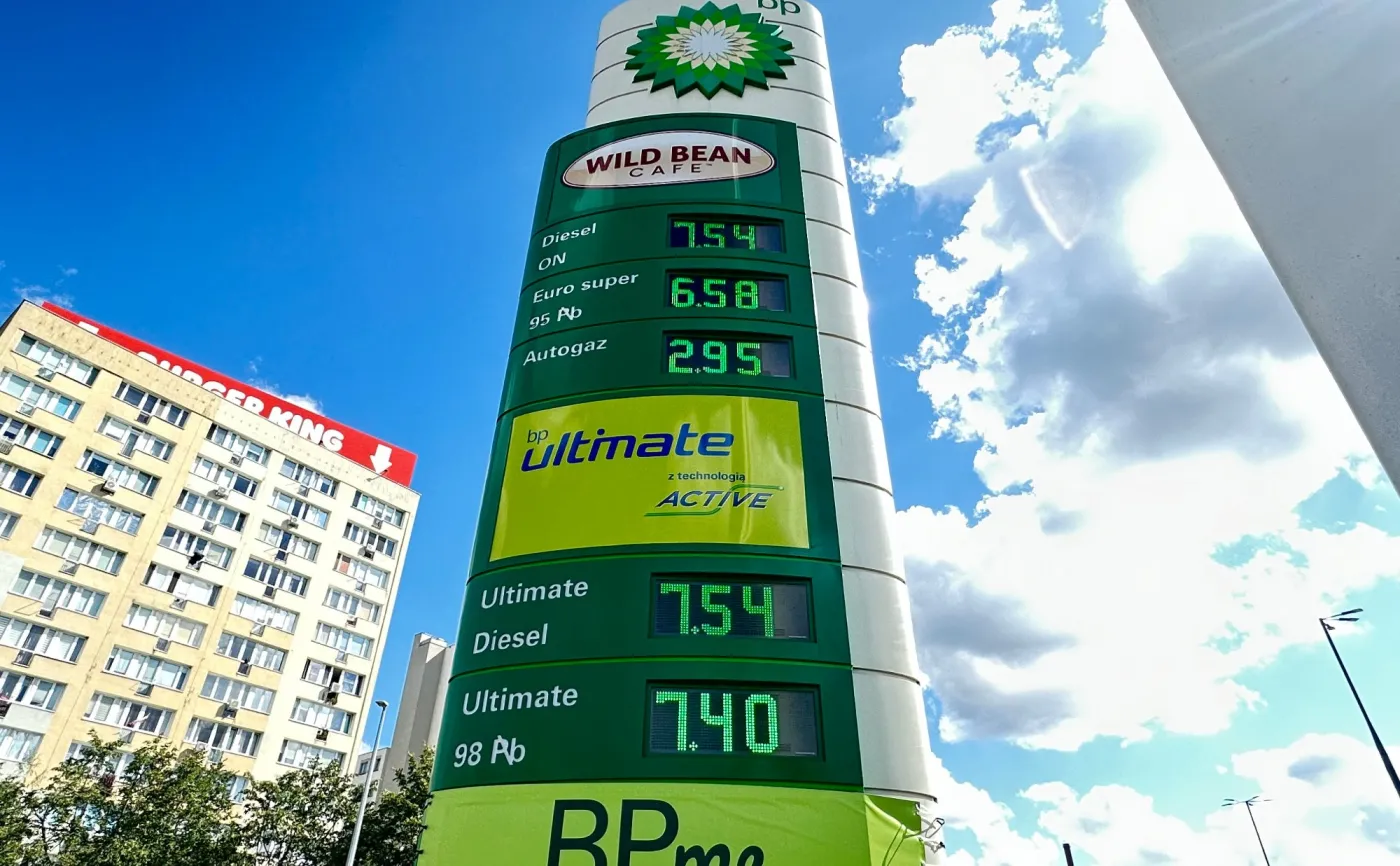 Ceny paliw na stacji BP