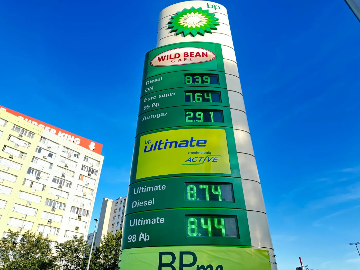 Ceny paliw na stacji BP