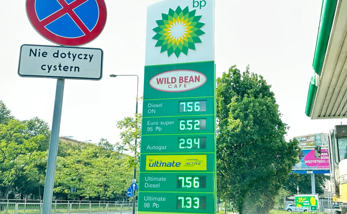 Ceny paliw na stacji BP