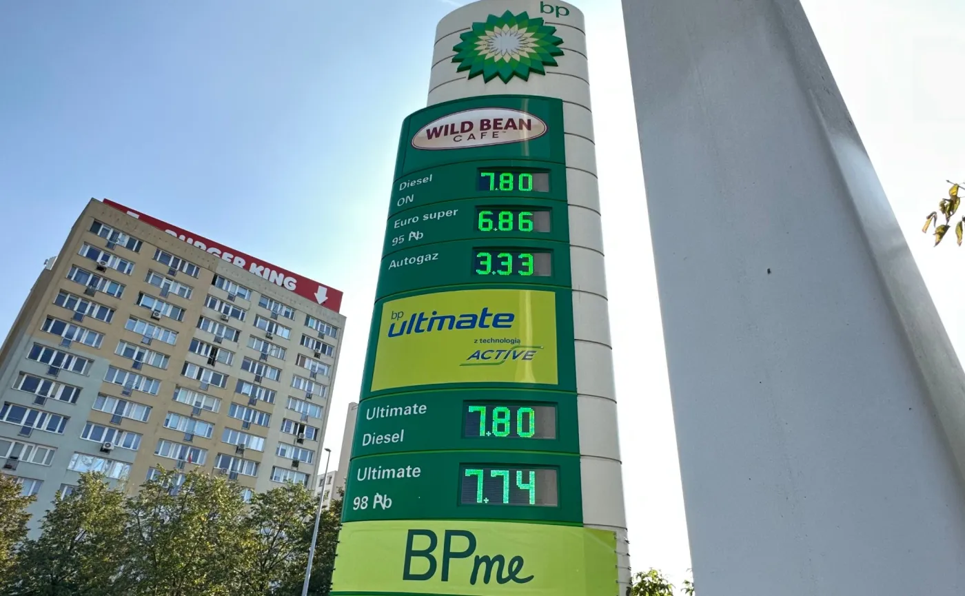 Ceny paliw na stacji BP