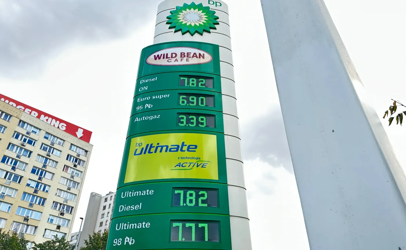 Ceny paliw na stacji BP
