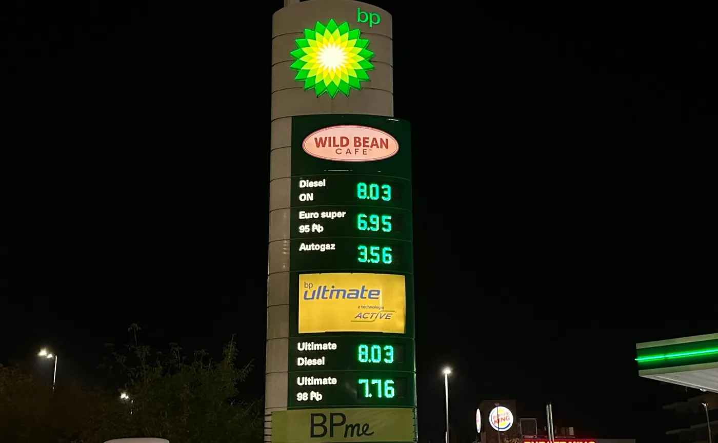 Ceny paliw na stacji BP