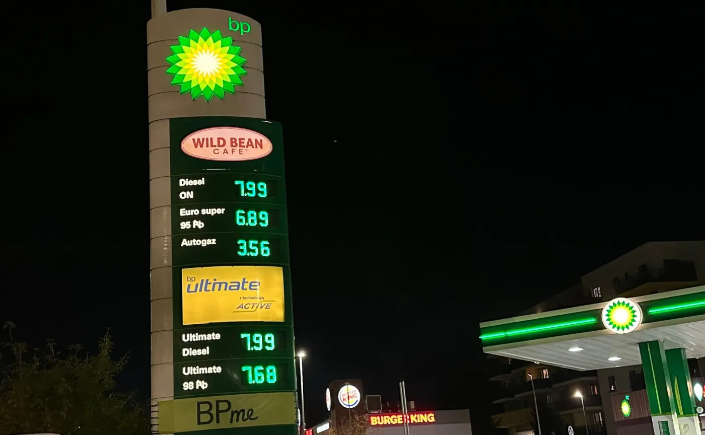 Ceny paliw na stacji BP
