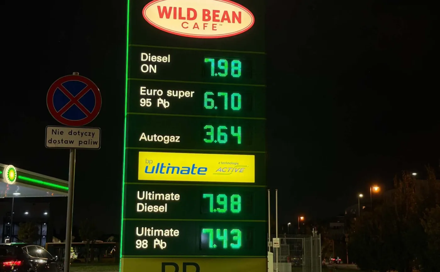Ceny paliw na stacji BP