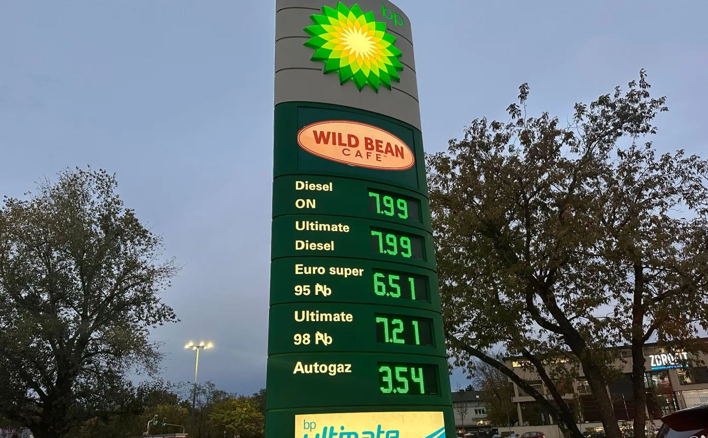 Ceny paliw na stacji BP