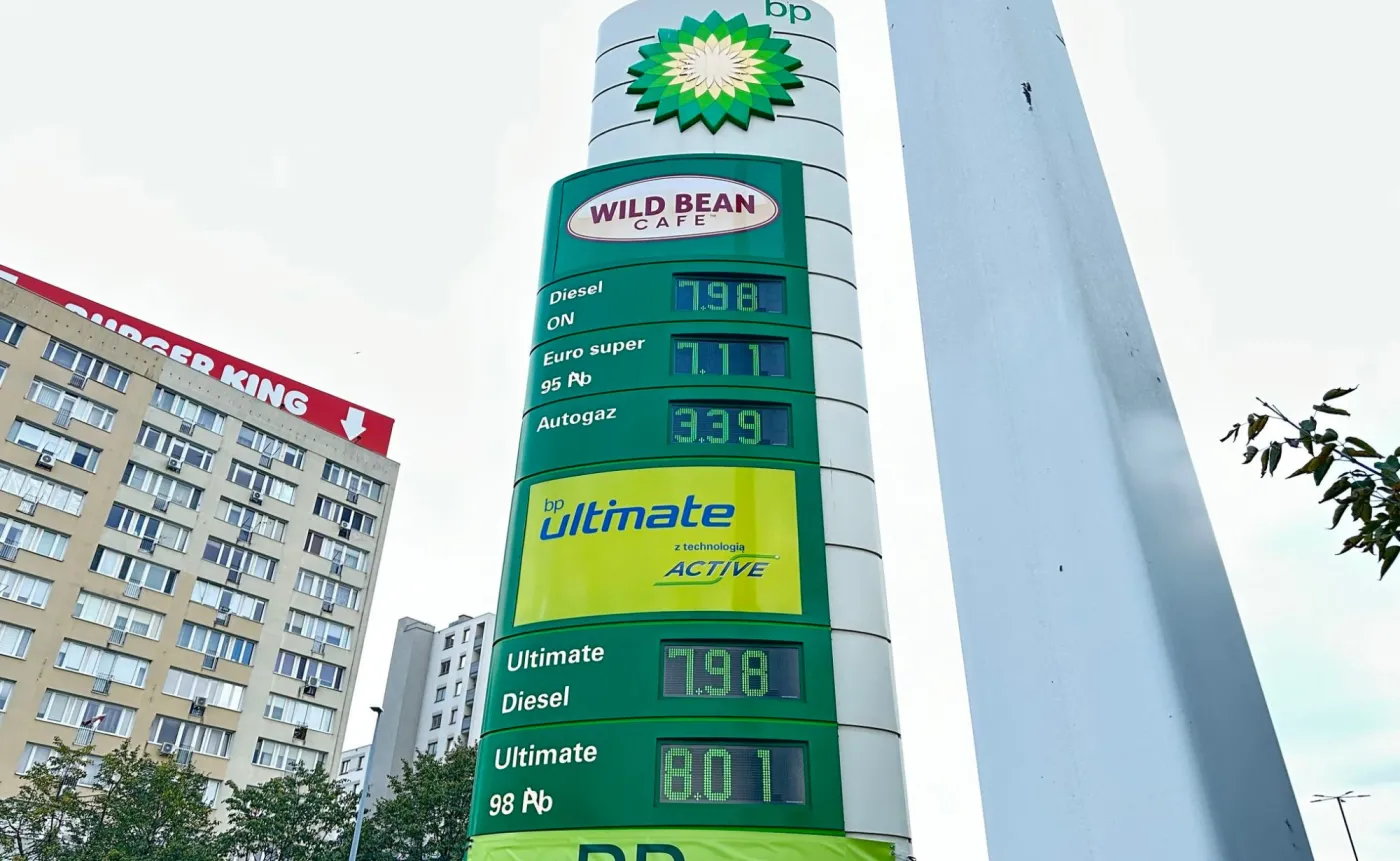 Ceny paliw na stacji BP