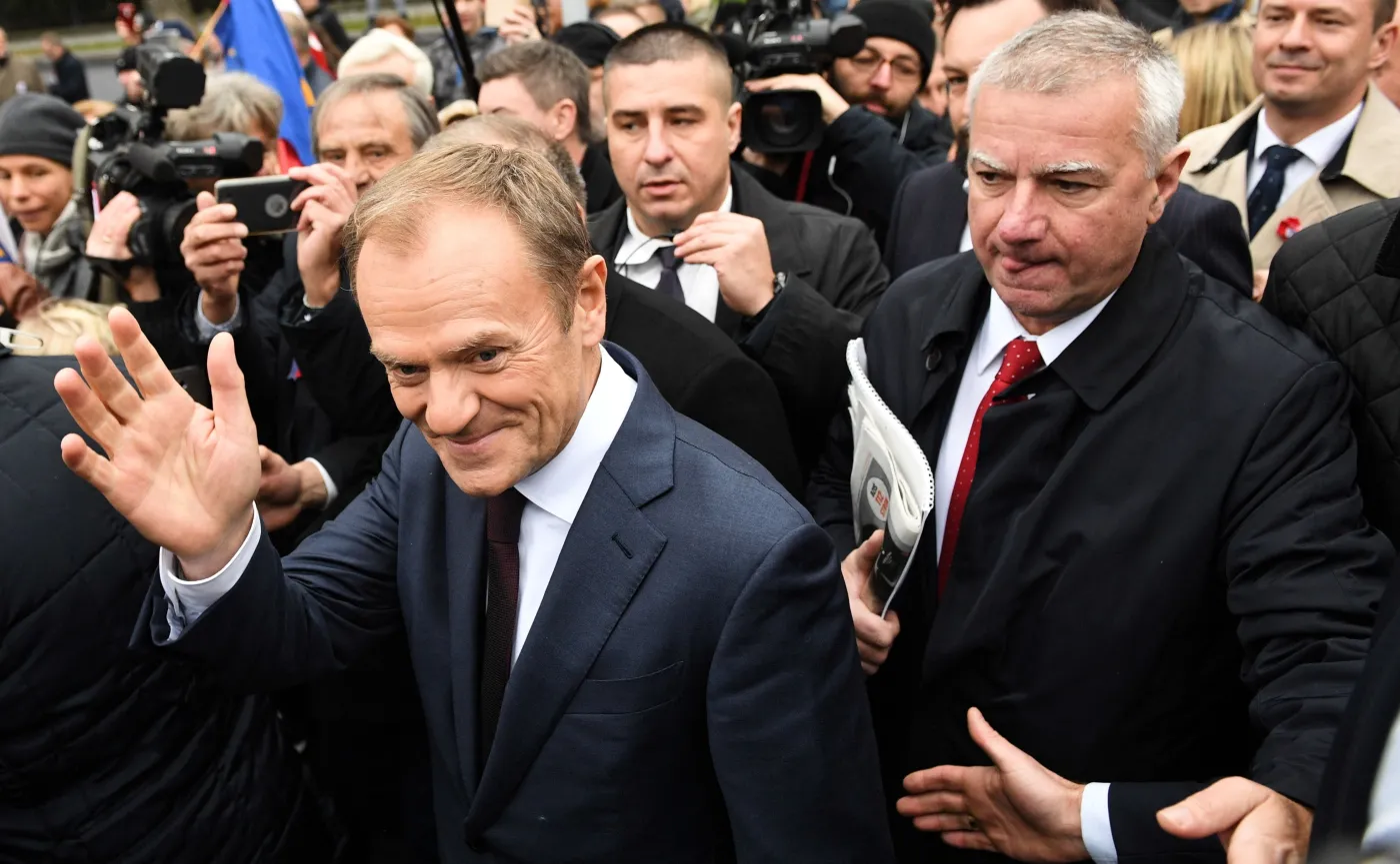 Donald Tusk i Paweł Graś