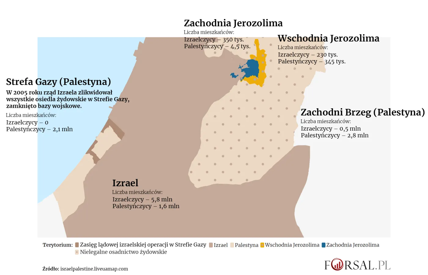 Narastają różnice między USA i Izraelem. Jaka przyszłość czeka Strefę Gazy? [MAPA]