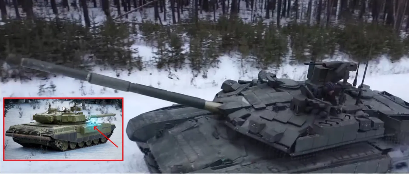 T-90M z antydronową Areną-M