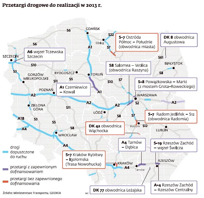 Autostrady będą, ale na mapach. Nie ma pieniędzy na inwestycje w 2013 r.