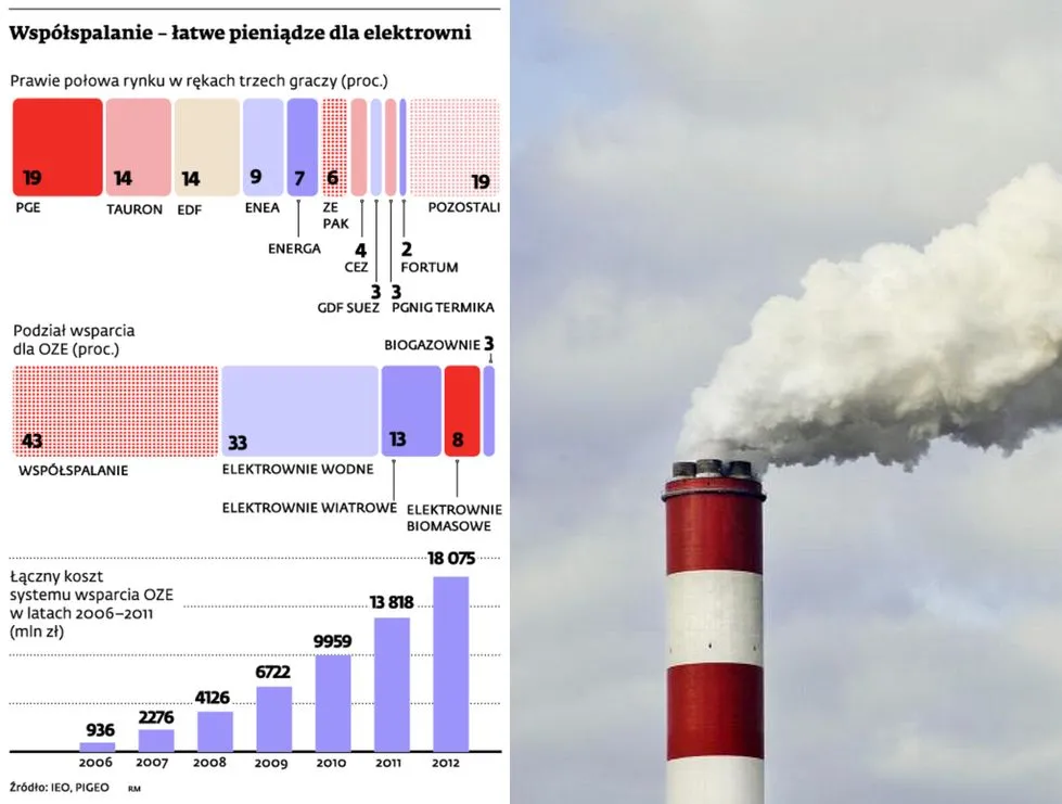 Współspalanie – łatwe pieniądze dla elektrowni