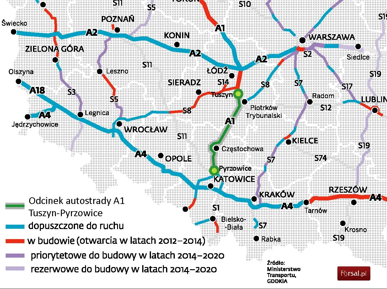 Autostradę A1 zbuduje rządowa specspółka. Kierowcy zapłacą jak prywatnej
