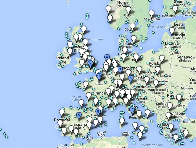 Mapa interaktywna głównych lotnisk w Unii Europejskiej i Europejskim Obszarze Gospodarczym