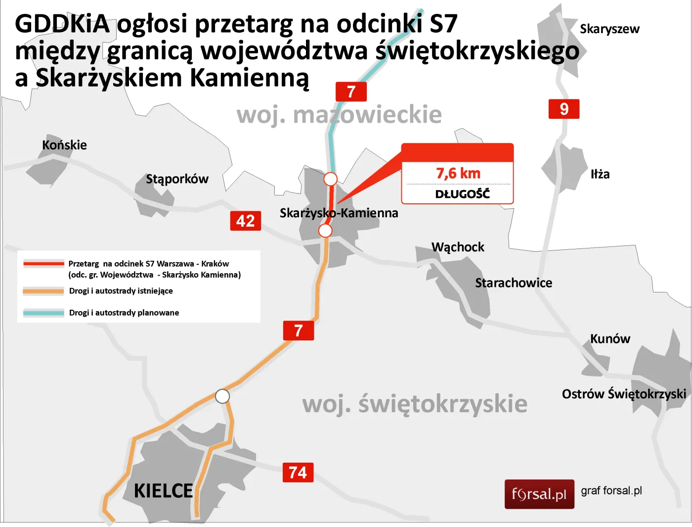 GDDKiA: przetargi na obwodnice Kłodzka, Bełchatowa i Brodnicy oraz odcinek S7