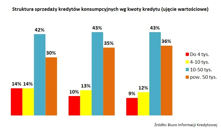 Liczba i struktura kredytów udzielonych w 2013 roku - zobacz raport