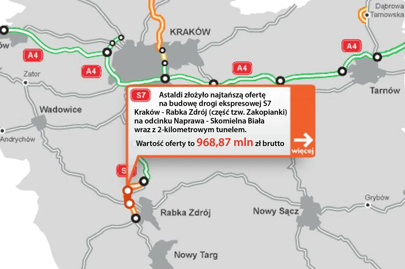 Miliard złotych na najdłuższy tunel w Polsce. Rusza wielka inwestycja na "zakopiance"