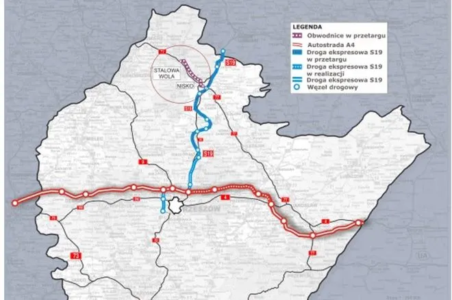 Rusza II etap przetargu na obwodnicę Stalowej Woli i Niska [MAPA]