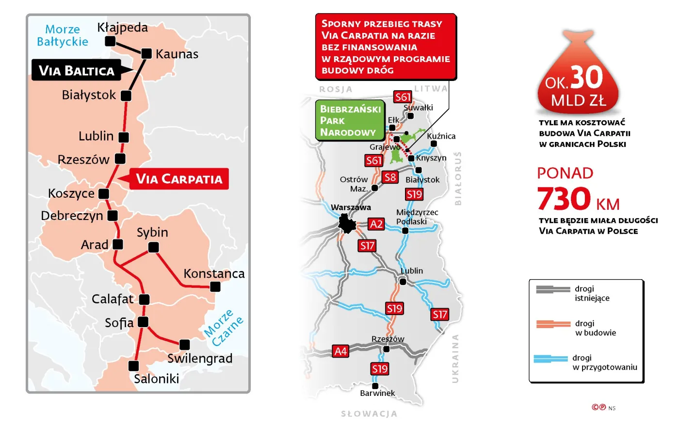 Via Carpatia miała ożywić Ścianę Wschodnią. Dziś trwają spory o jej przebieg i sens [MAPA]
