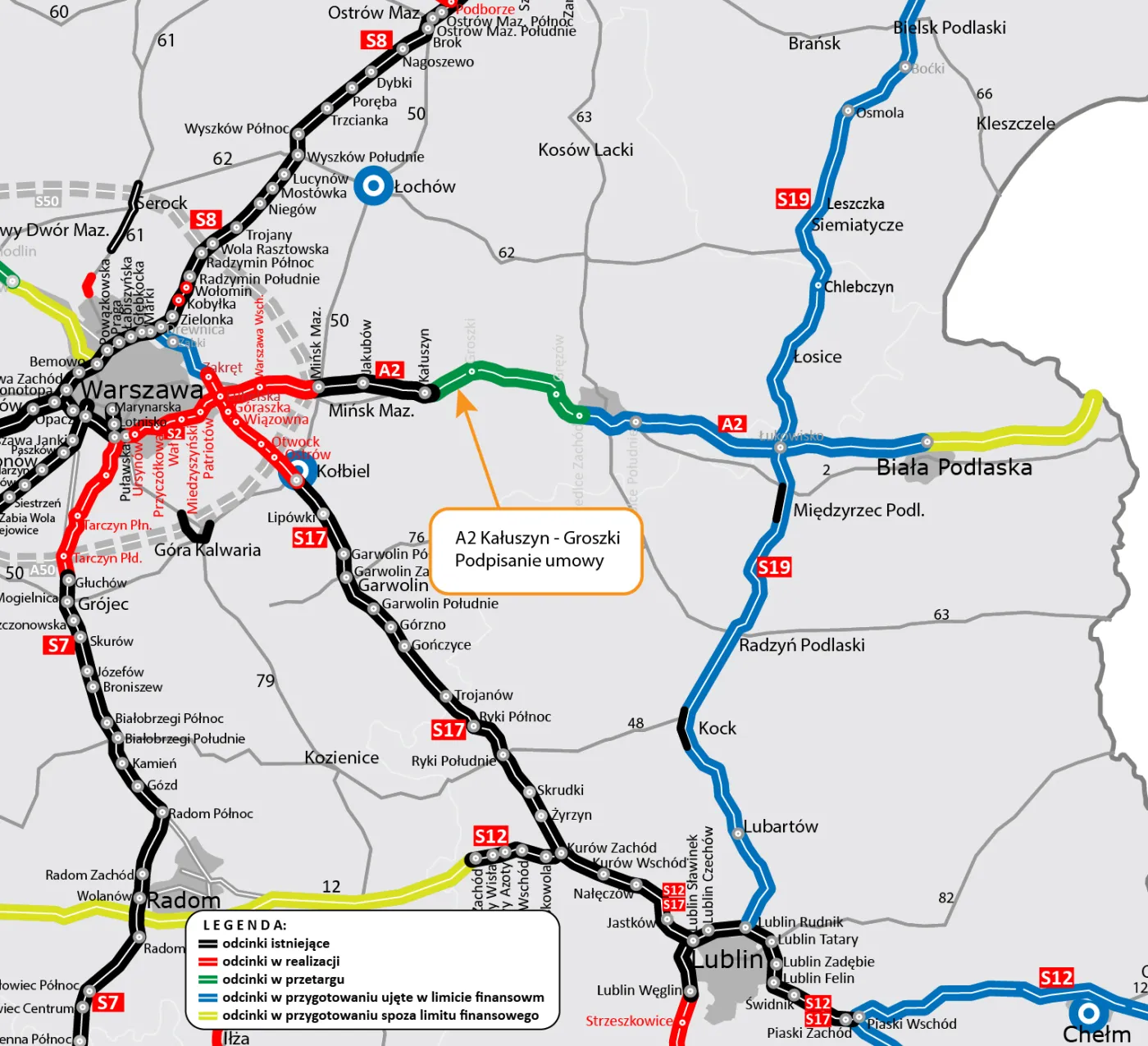 Autostrada A2 biegnie dalej na wschód. GDDKiA ma umowę na kolejny odcinek