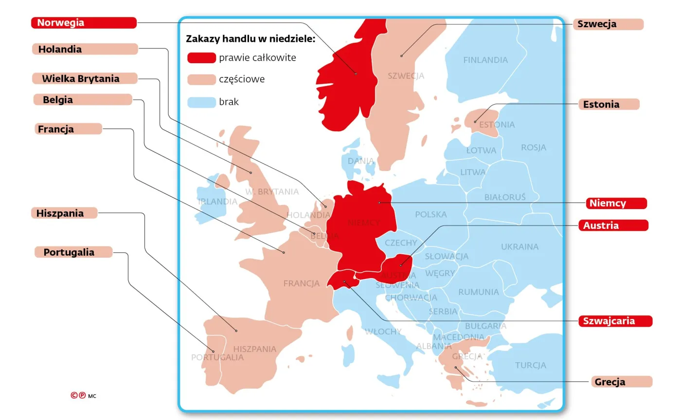 Niecała Europa handluje cały tydzień