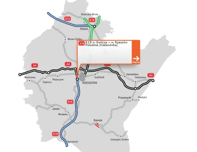 340 mln zł za 6-kilometrowy fragment Via Carpatia. Odcinek S19 koło Rzeszowa już gotowy