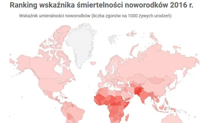 W jakich krajach noworodki mają największą szansę na przeżycie? [MAPA]