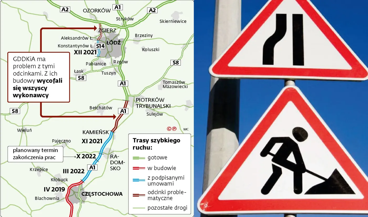 Nikt nie chce budować dróg. Dokończenie A1 znów się opóźni