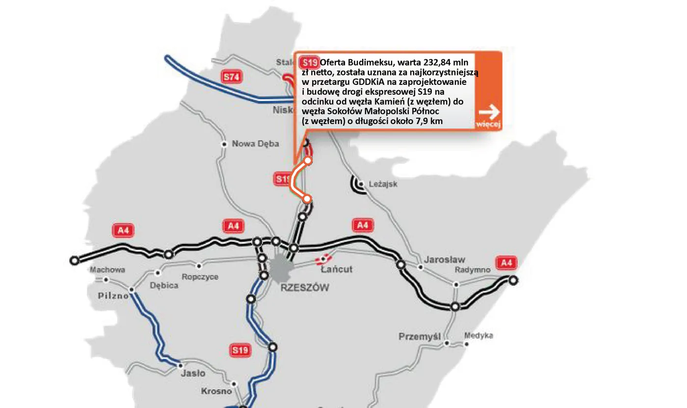 Wiadomo, kto zbuduje kolejny odcinek drogi S19. Wartość kontraktu: 232,8 mnl zł [MAPA]