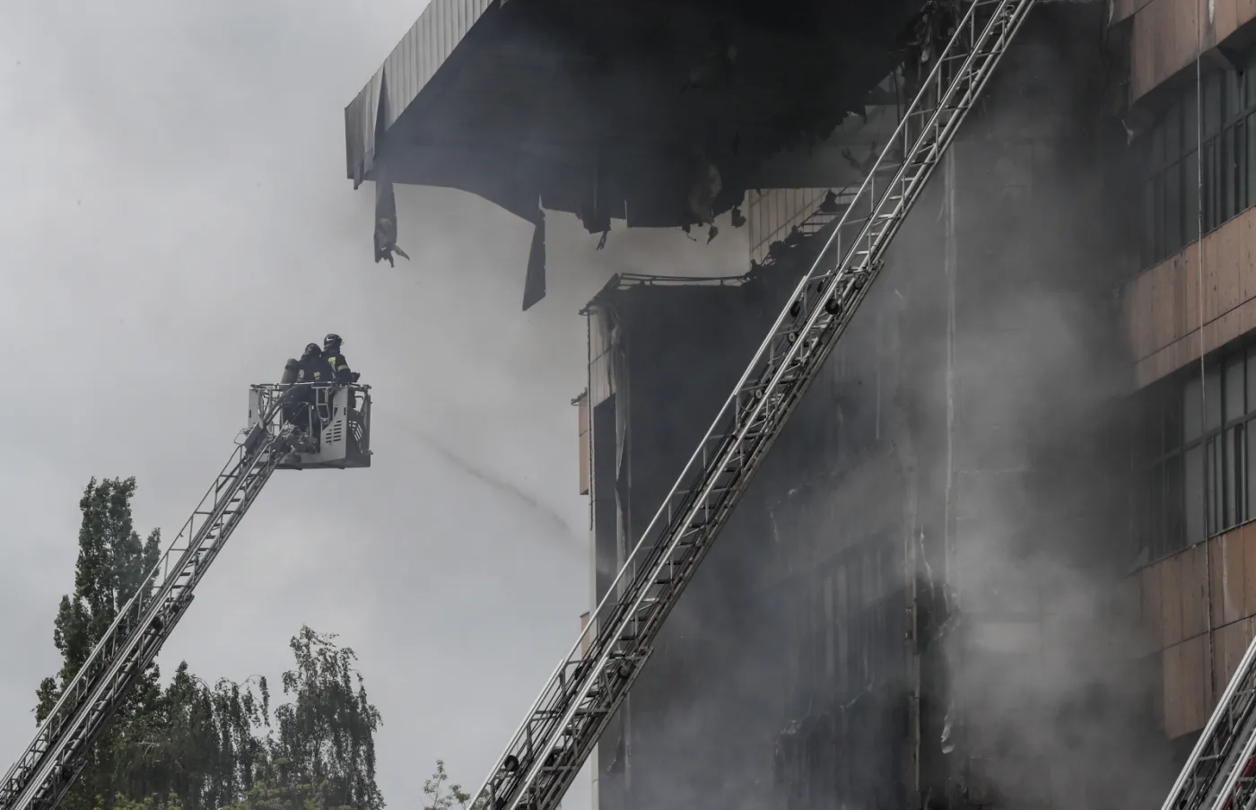 W centrum biznesowym w Moskwie wybuchł pożar