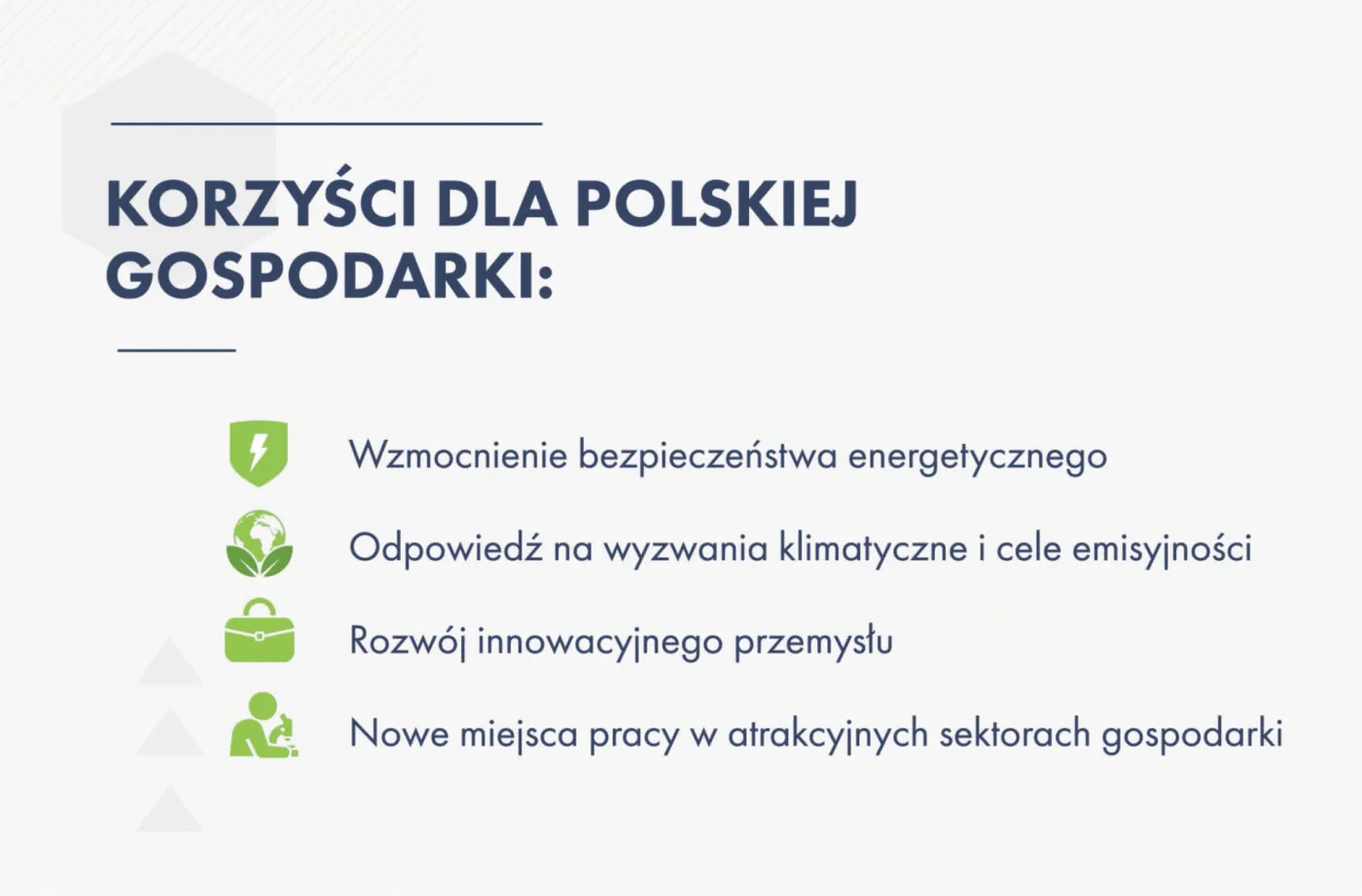 KORZYŚCI DLA POLSKIEJ GOSPODARKI