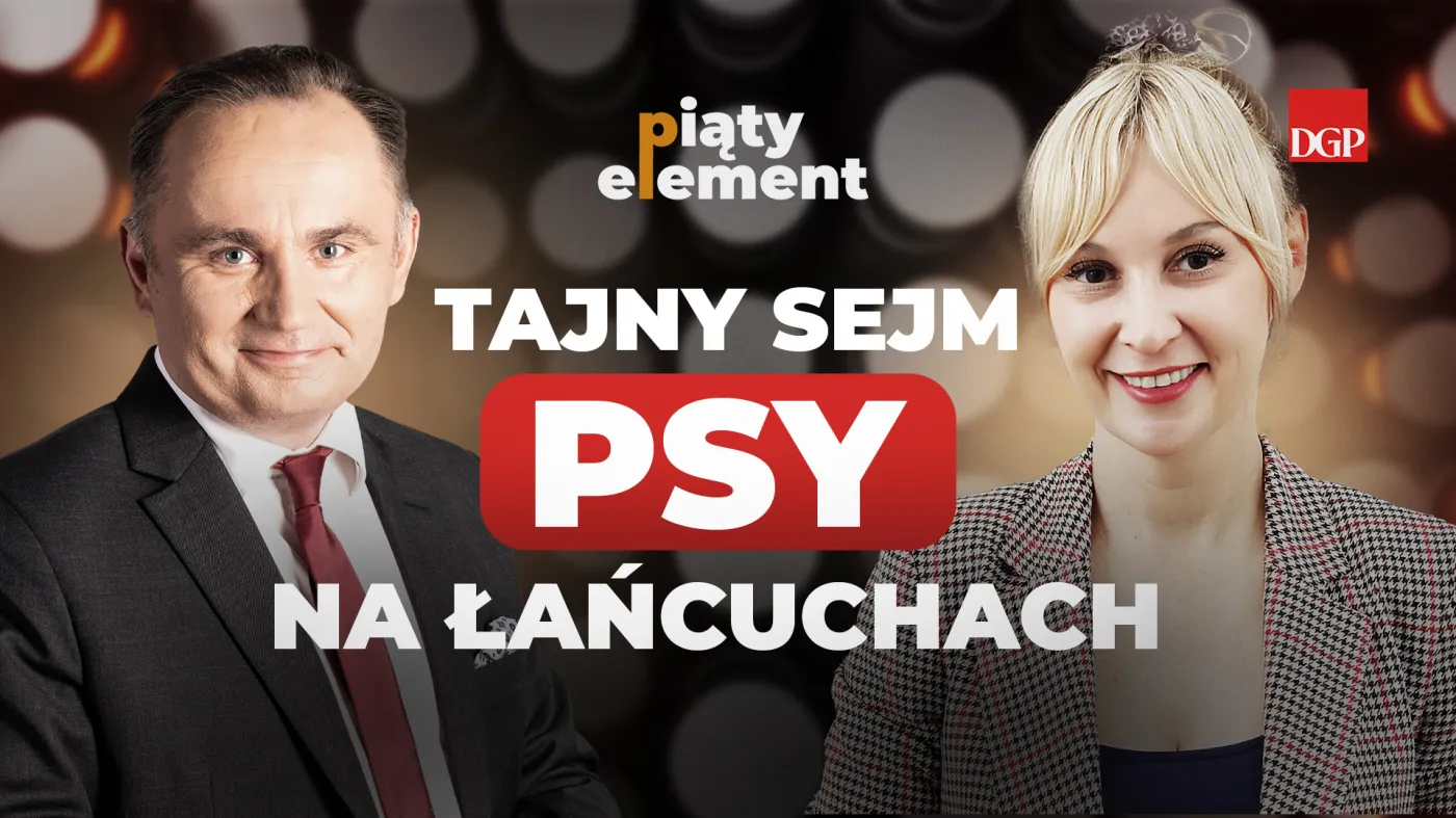 Grafika programu PIĄTY ELEMENT. Na zdjęciach Joanna Miziołek i Tomasz Pietryga
