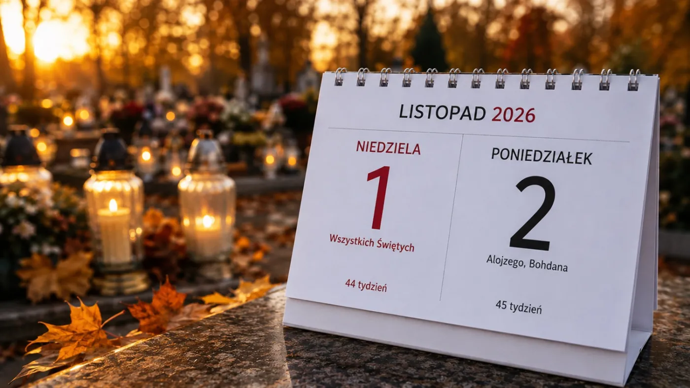 Wszystkich Świętych 2026 w niedzielę i 2 listopada 2026 w poniedziałek – kalendarz