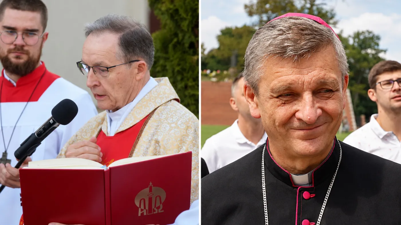 Ks. Józef Zborek i biskup Roman Pindel