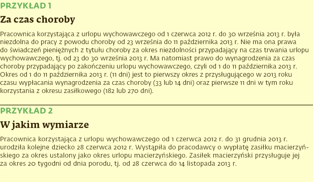 Świadczenia dla pracownicy, która urodzi dziecko na wychowawczym