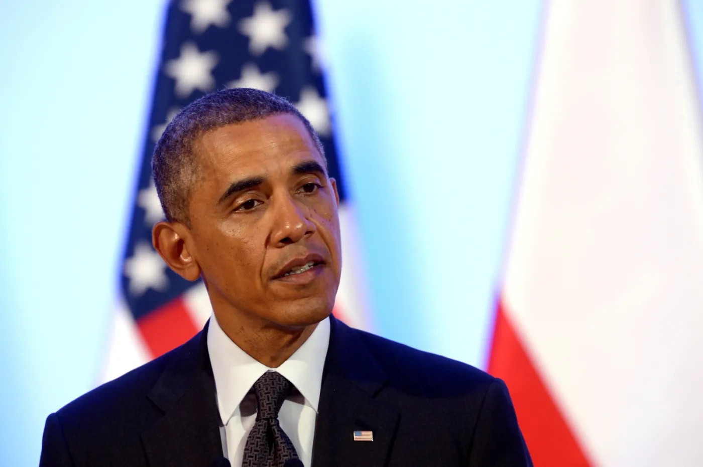 Prezydent Stanów Zjednoczonych Barack Obamaw Warszawie. Fot. PAP/Radek Pietruszka