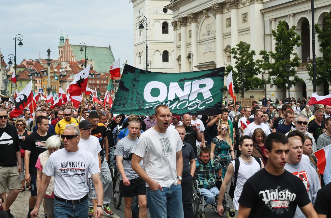 Antyrządowa manifestacja narodowców w Warszawie