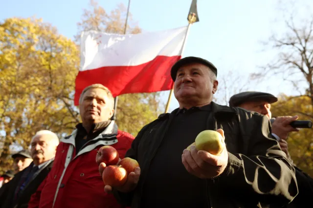 Sadownicy protestują w Warszawie: Chcą większego wsparcia od rządu po embargu
