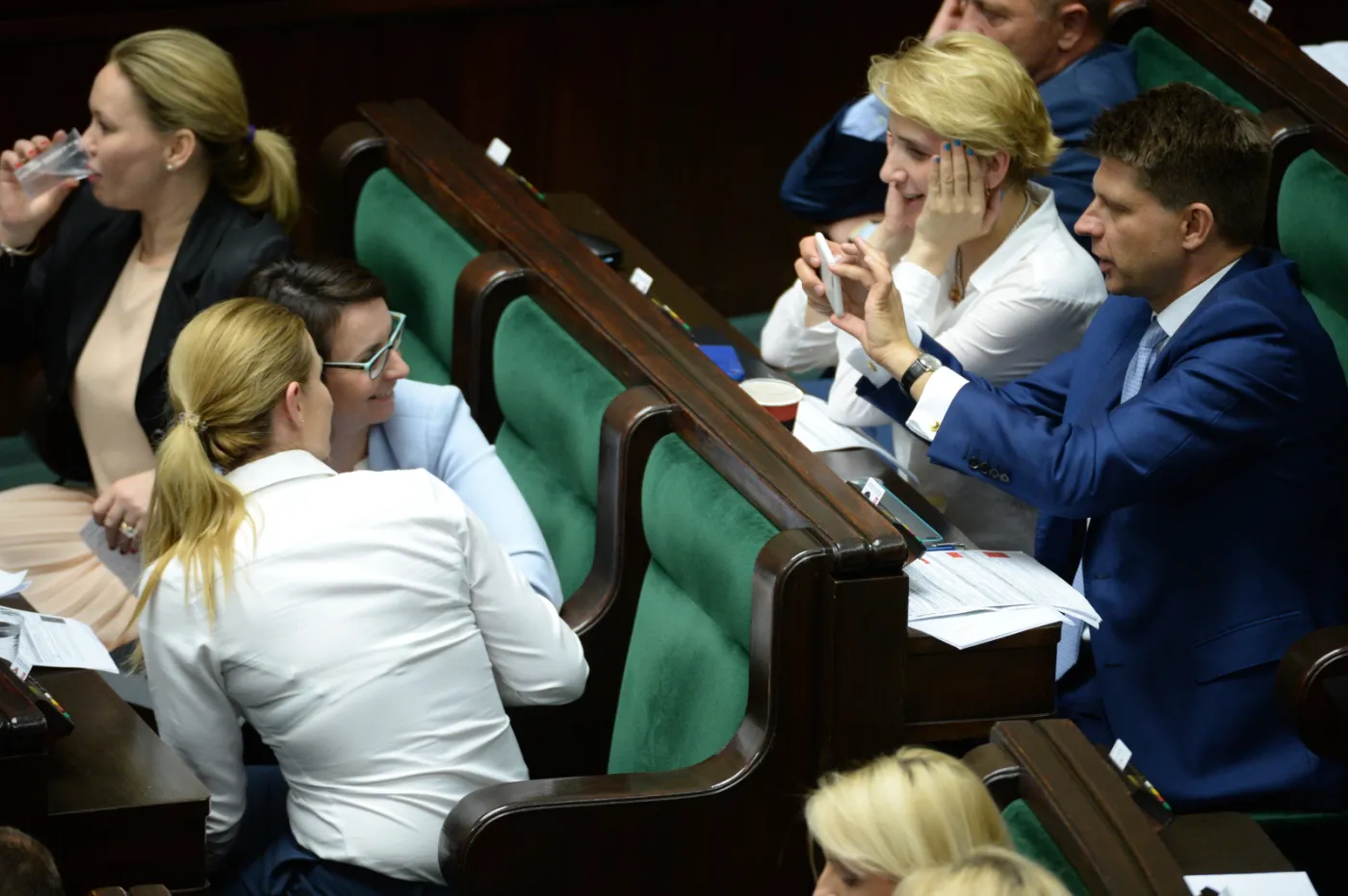  Lider Nowoczesnej Ryszard Petru , posłanka Nowoczesnej, rzecznik partii Kamila Gasiuk-Pihowicz i posłanka Nowoczesnej Joanna Schmidt,  PAP/Jacek Turczyk 