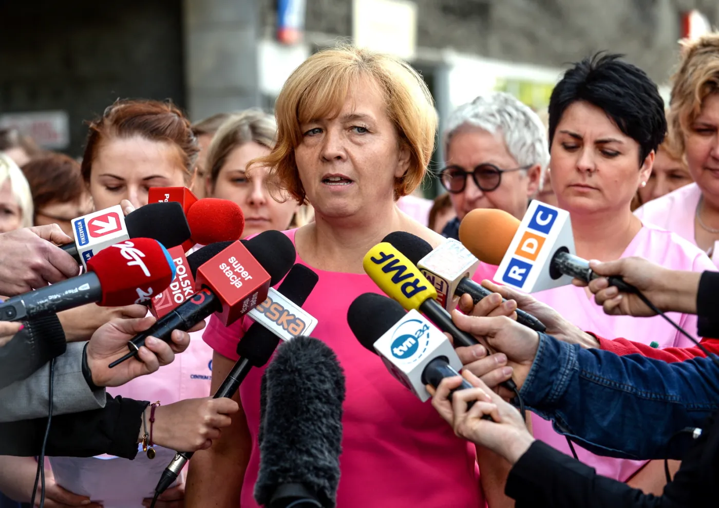 Przewodnicząca Związku Zawodowego Pielęgniarek i Położnych przy CZD Magdalena Nasiłowska