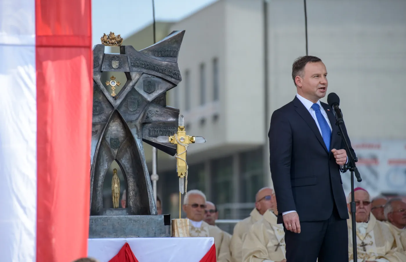 Prezydent Andrzej Duda przemawia podczas uroczystych obchodów Wydarzeń Radomskich 1976 roku