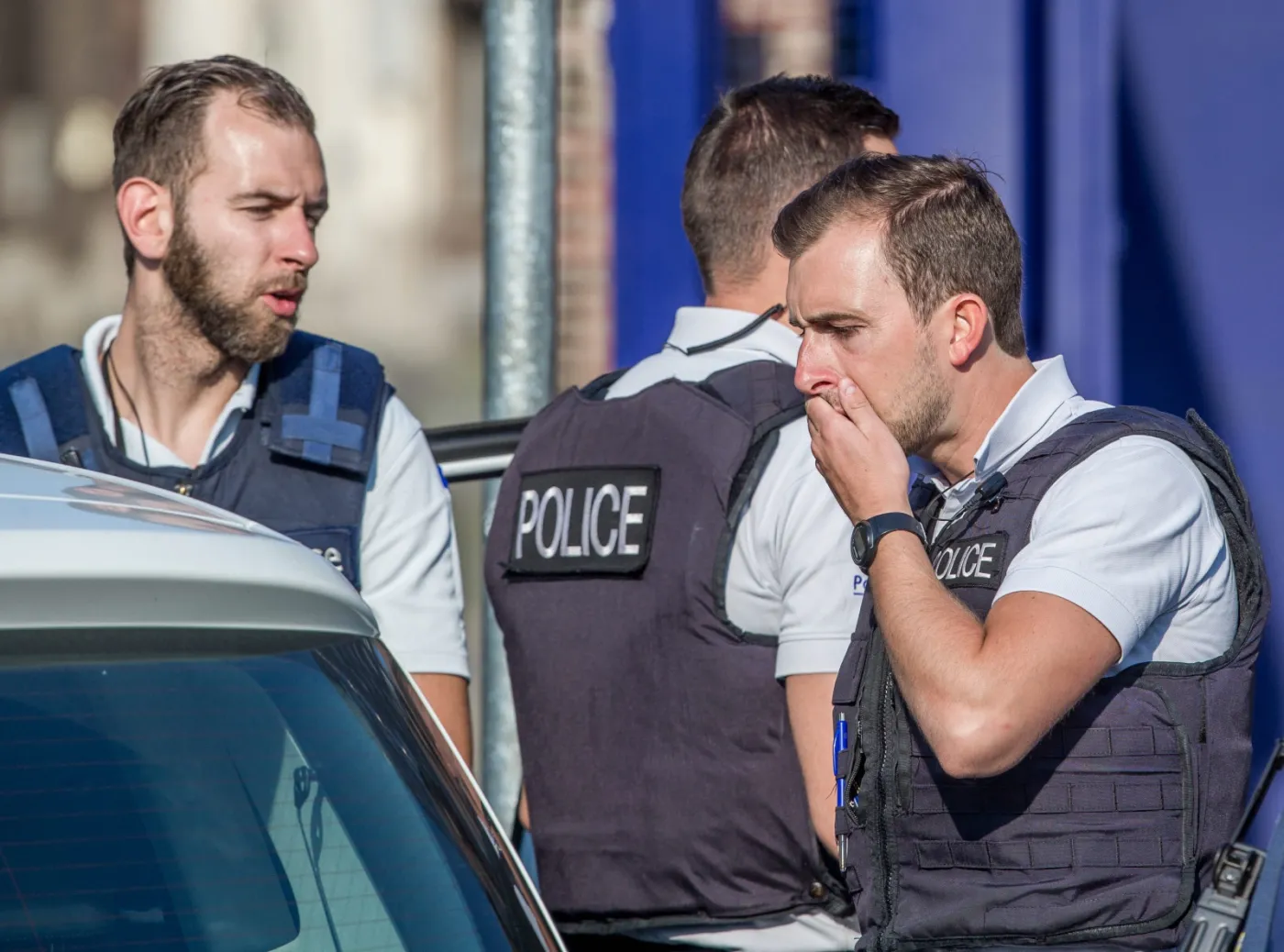 Atak na policjantów w Charleroi,  EPA/STEPHANIE LECOCQ Dostawca: PAP/EPA.